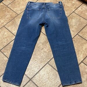 Raffaello Rossi Kim Tapered Blue High Rise Jean Size 8 Cropped Trendy